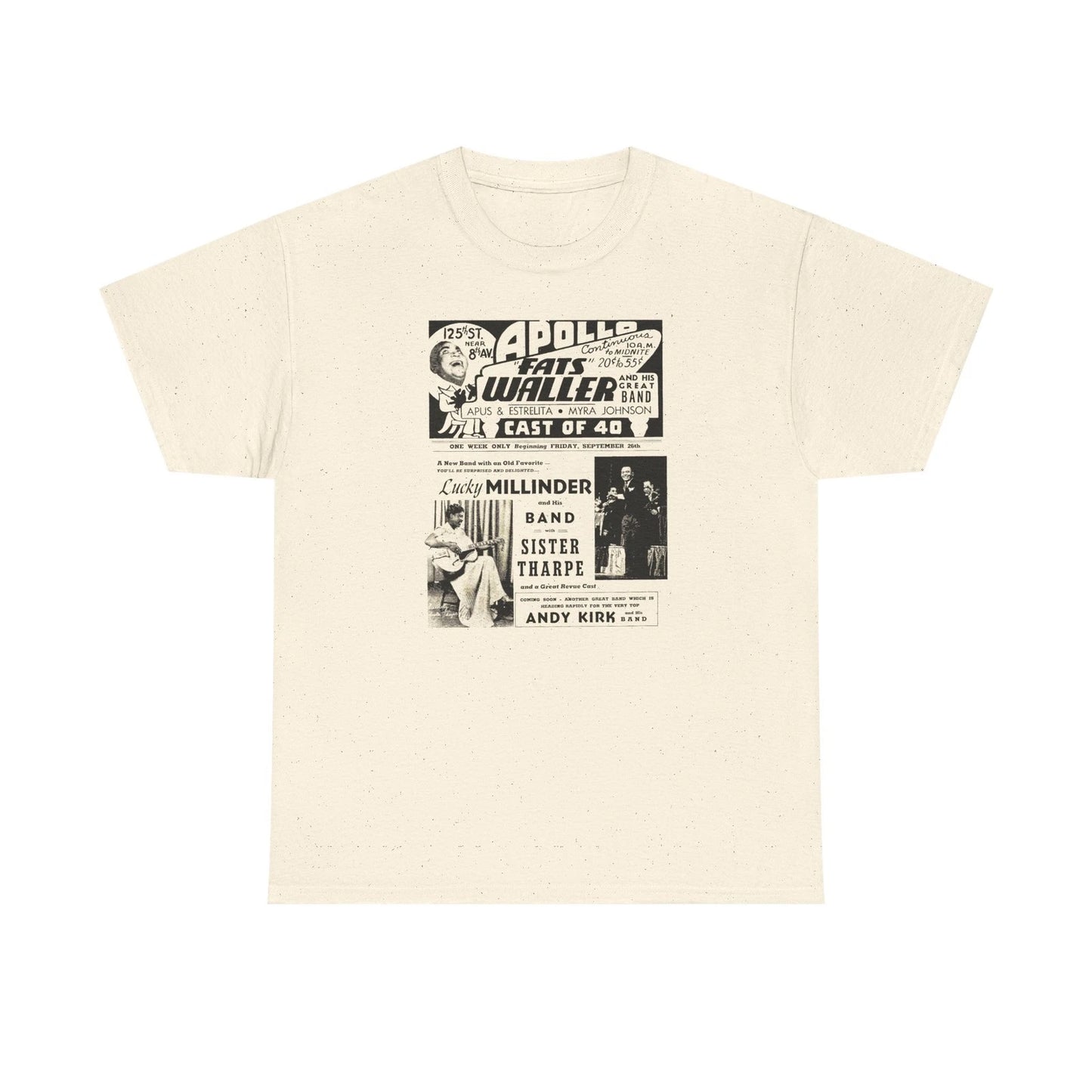 Retro Concert Poster Tee T Shirt: Fats Waller Sister Rosetta Tharpe NWT S-5XL