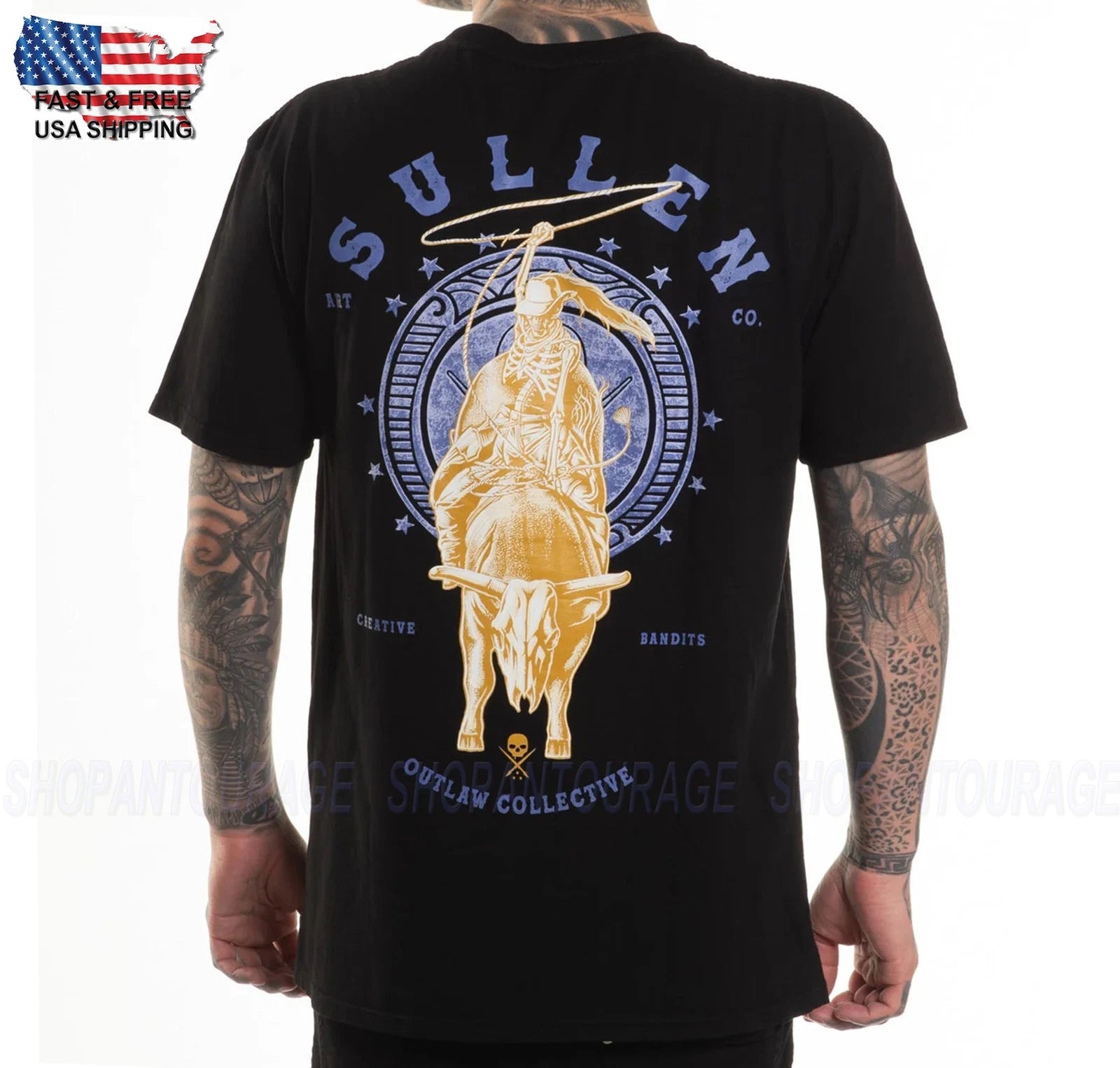 Sullen Art Collective Bull Rider Premium SCM5641 T-Shirt For Men