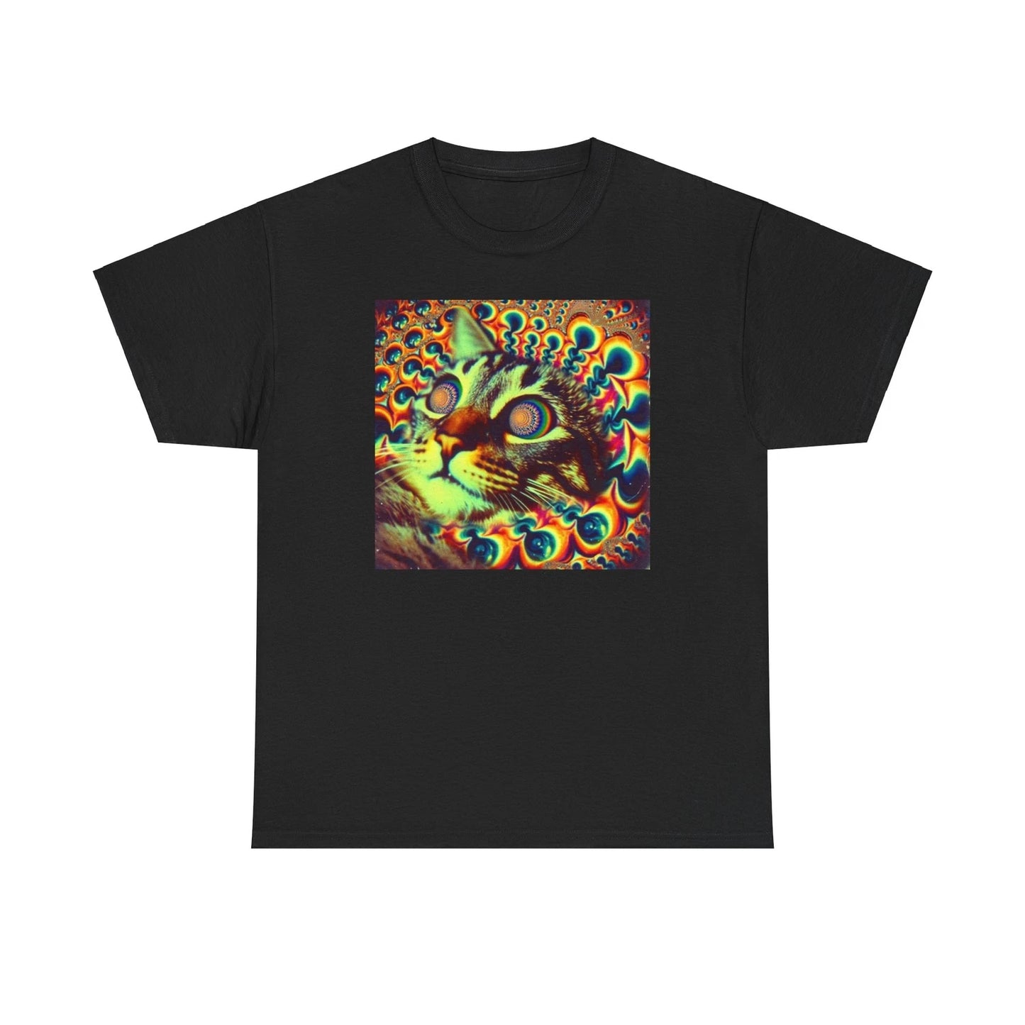 Psychedelic Cat Tee, Dark Grunge, Scene, Punk Aesthetic, Gothic Alt Shirt, D13