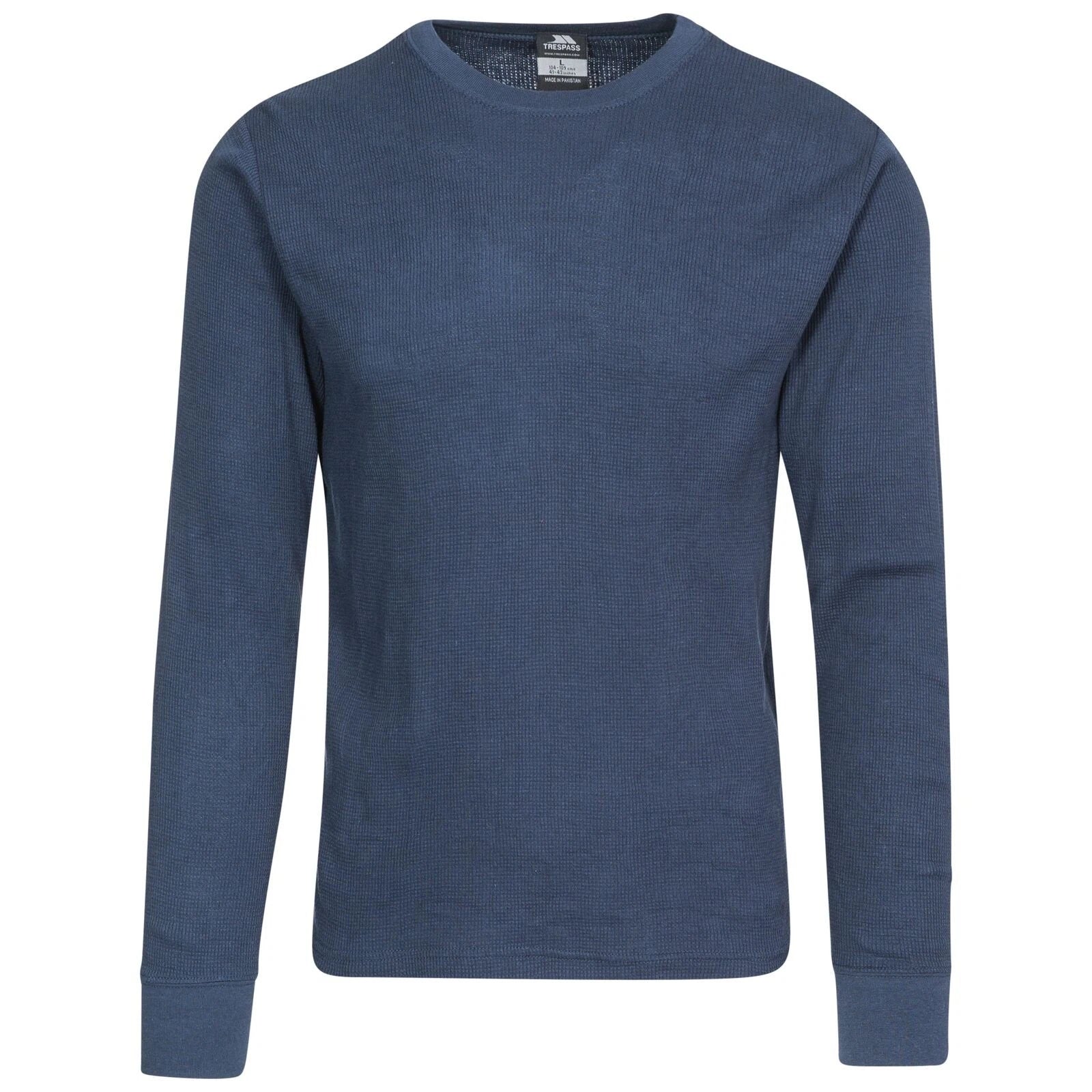 Trespass Unify Adults Super Soft Base Layer Top Cotton Blend Thermal Navy Top