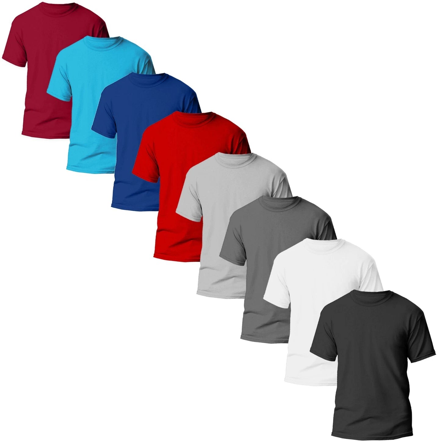 New Mens Plain T-Shirt Round Neck Soft Regular Relaxed Casual All Occasions Tee