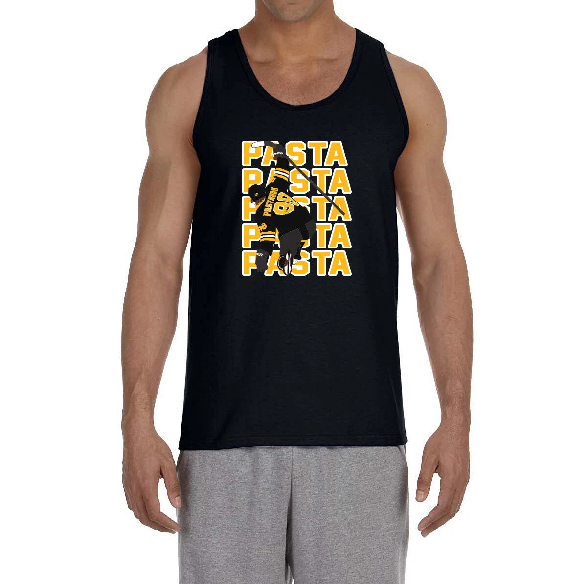 David Pastrnak Pasta Text Pic Boston Bruins Tank Top