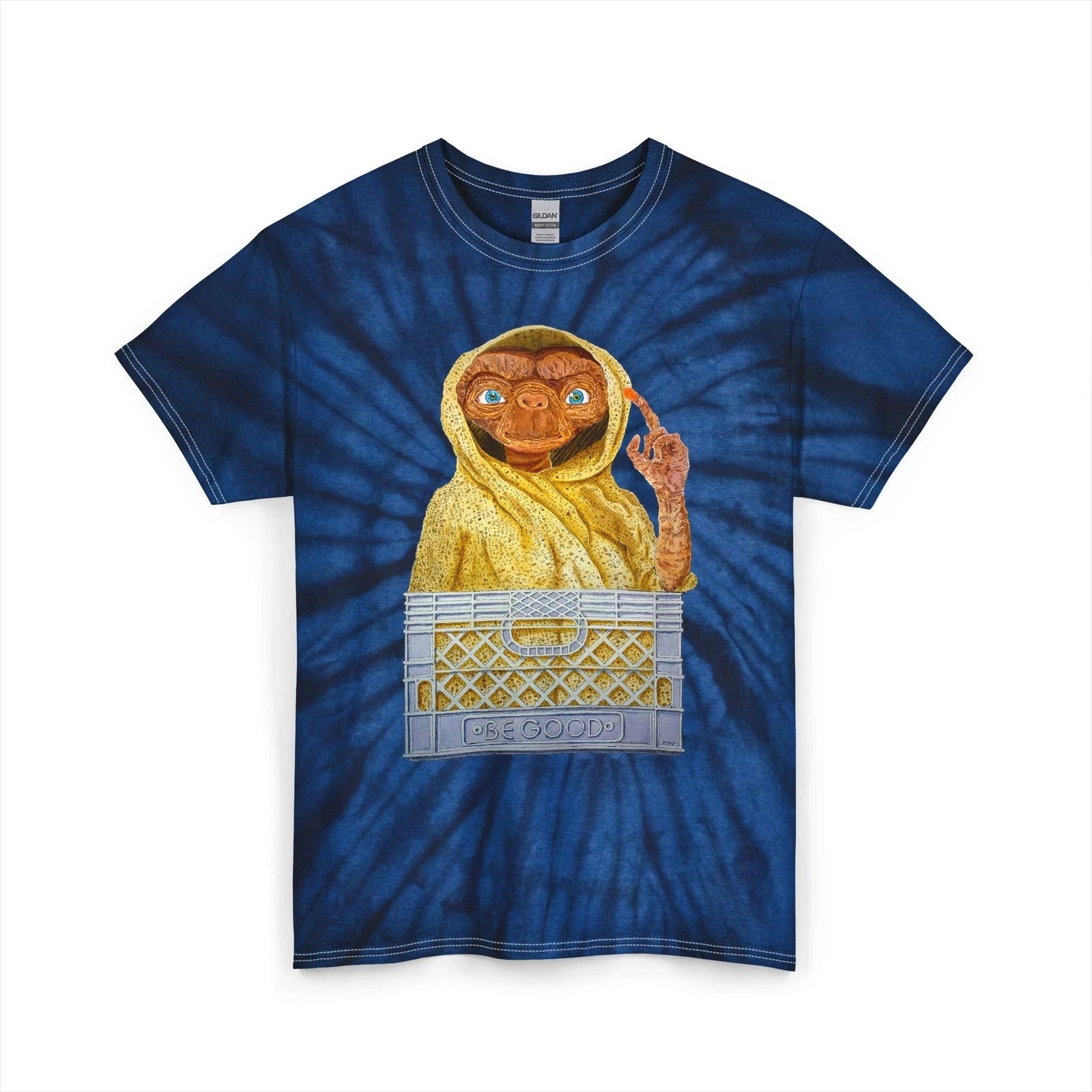 E.T. Be Good Unisex Tie Dye Cotton Tee - ET the Extra-Terrestrial Tie Dye Shirts
