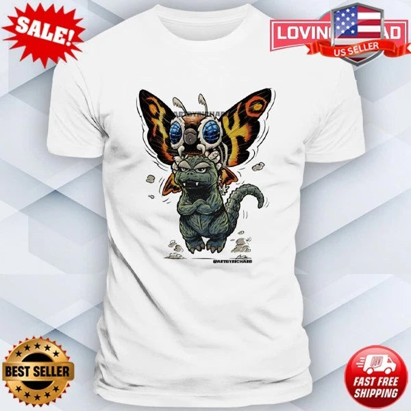 FUNNY Godzilla x Mothra Yrichard T-Shirt S-5XL FREE SHIPPING