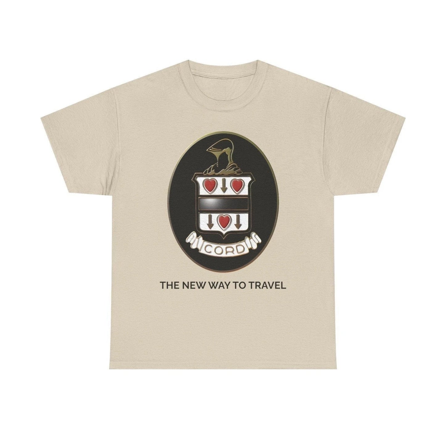 Classic Cord Automobile The New Way to Travel Logo T-shirt