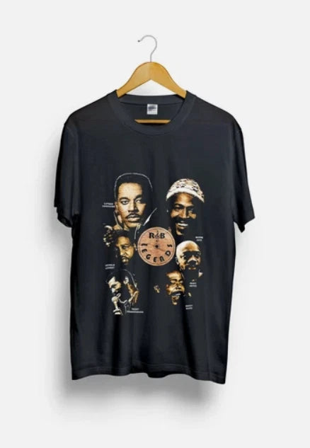 LEGEND RnB LEGEND marvin gaye Black T-Shirt Size S-5XL