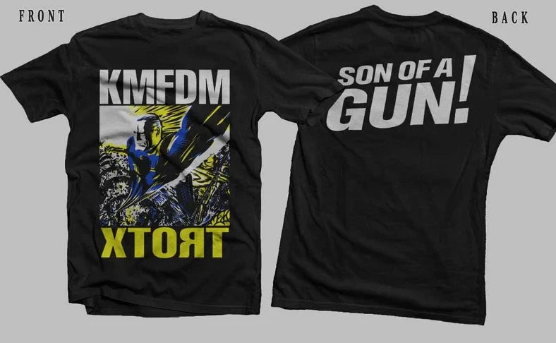 New Dtg/Dtf printed T-shirt - KMFDM- Xtort - size- S,M,L,XL,2-3-4-5XL