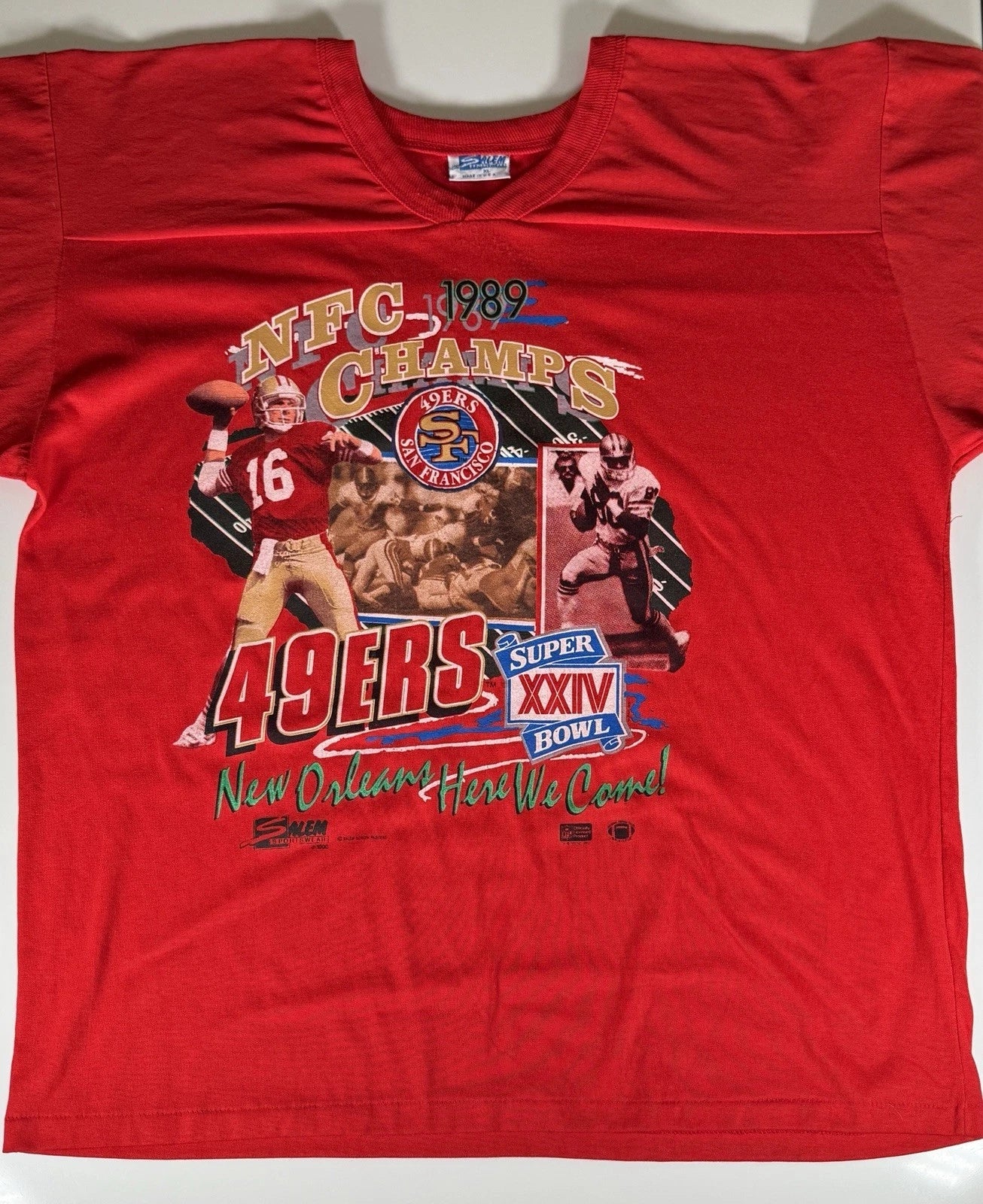 Salem Sportswear Vintage Jersey Shirt Men’s XL 49ers Montana Superbowl Made USA
