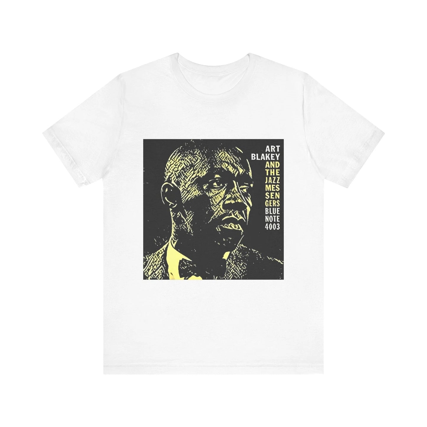 Art Blakey Graphic Print Jazz Art Crew Neck Unisex Jersey Short Sleeve Tee Shirt
