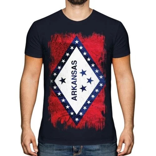 Arkansas Zustand Grunge Flagge Herren T-Shirt Arkansan Arkansawyer Geschenk