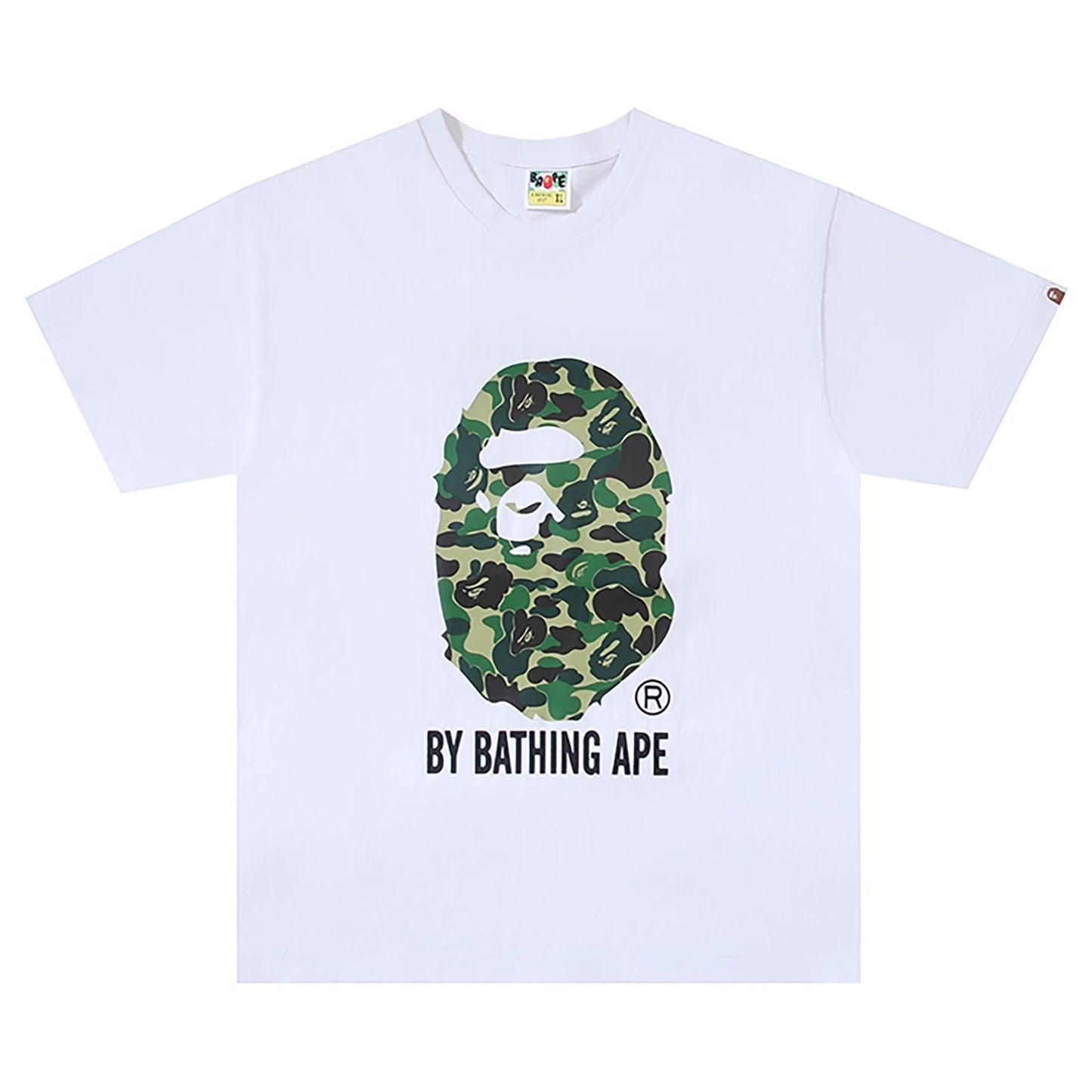 BAPE ABC Camo Ape Head T-Shirt White Green | A Bathing Ape