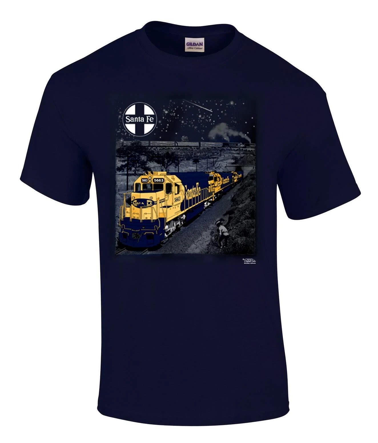 AT&SF (Santa Fe) train Chico Authentic Railroad T-Shirt Tee Shirt [81]