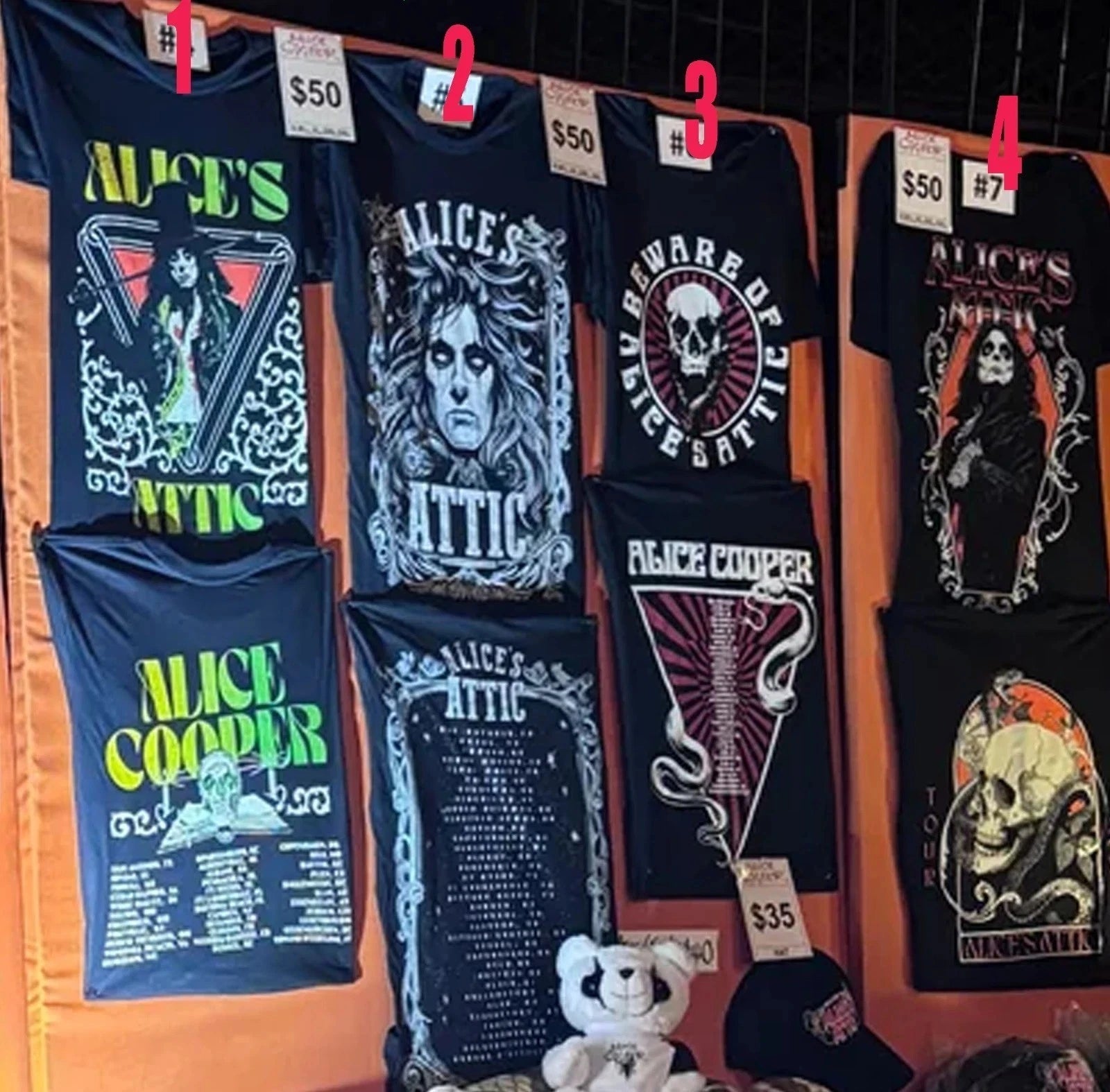Alice Cooper Announces Alice's Attic Spring Tour T Shirt reprint, Gif Fan