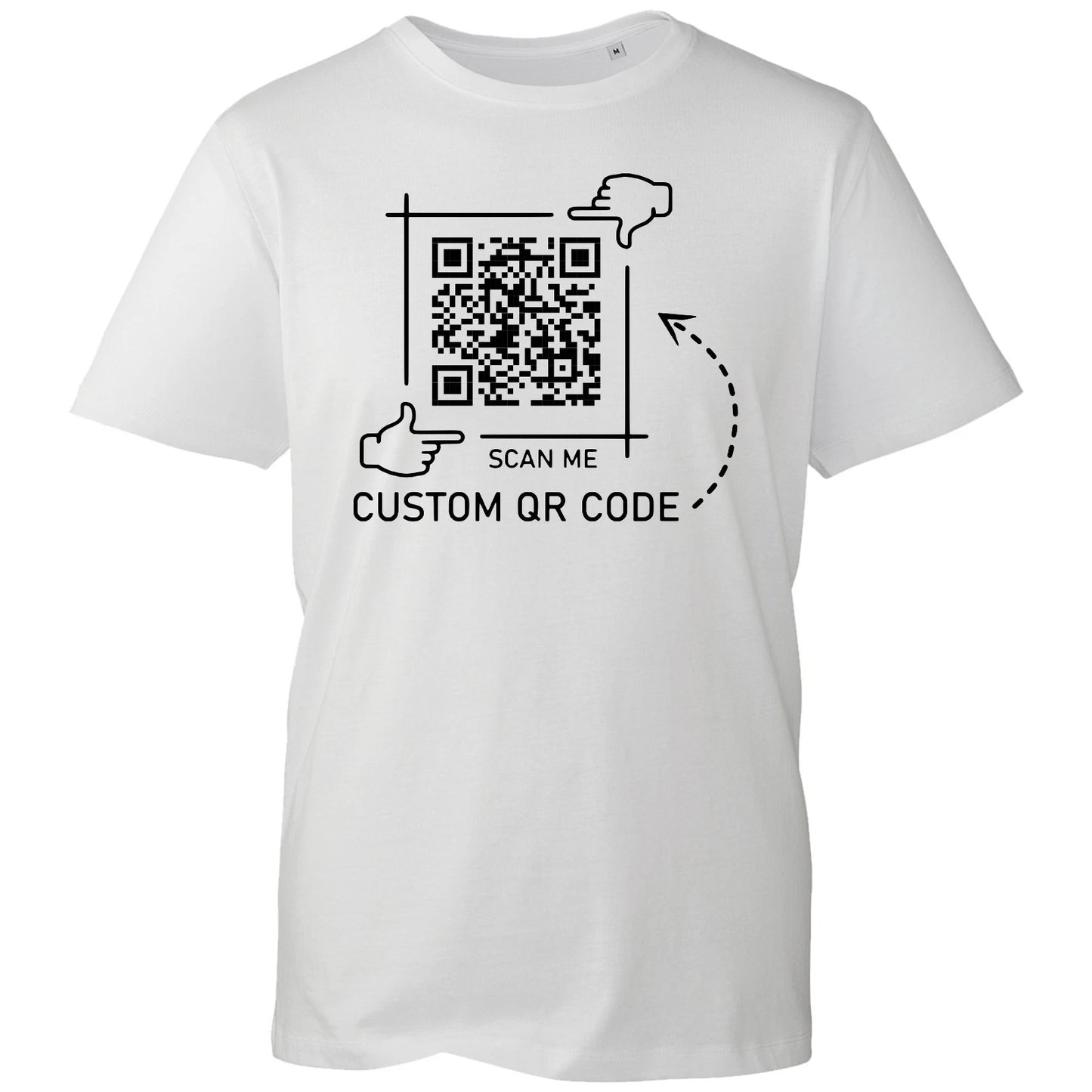Personalised T-shirt QR Code Custom Printed Shirt Scan The QR Code Casual Tee