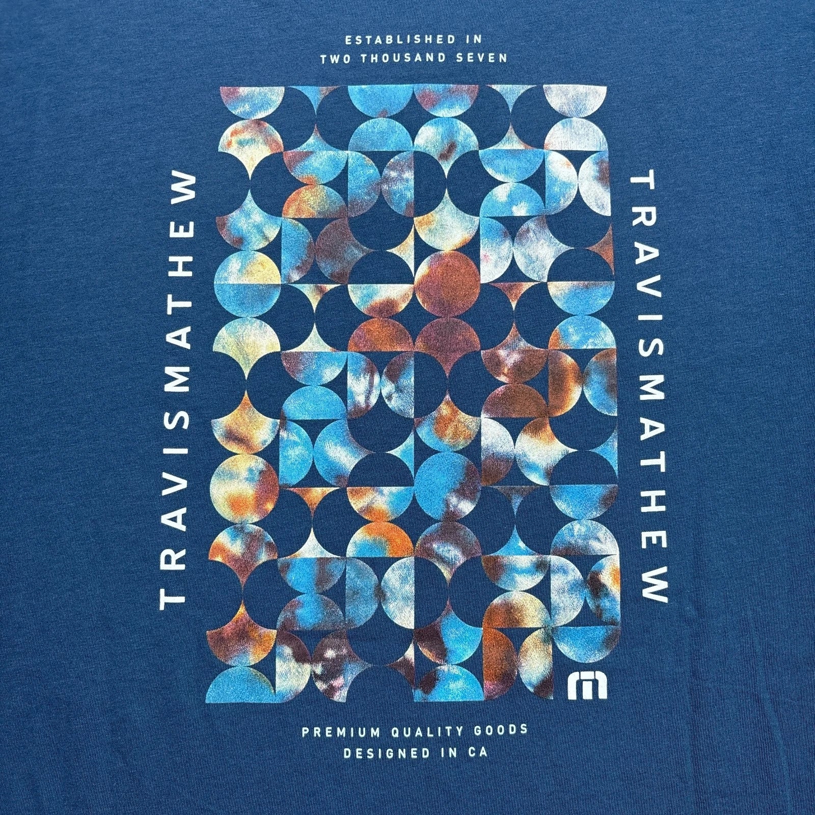 NWT Travis Mathew Return Ticket Premium T-Shirt Mens L Blue MSRP $50