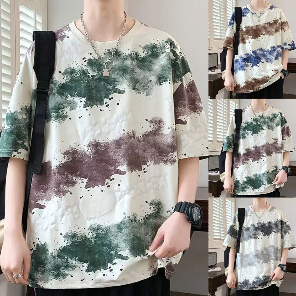 Breezy and Stylish Mens Loose Fit T Shirts with Fun Summer Tie Dye Patterns