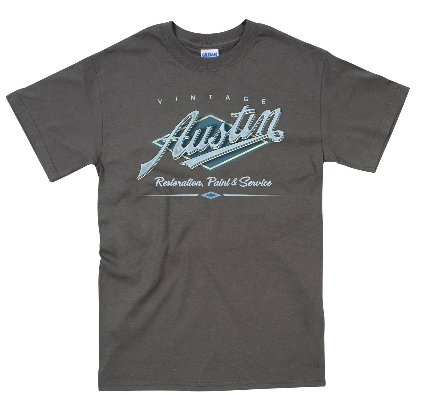 Vintage Austin Badge T Shirt Retro Old Sign Look Classic Car