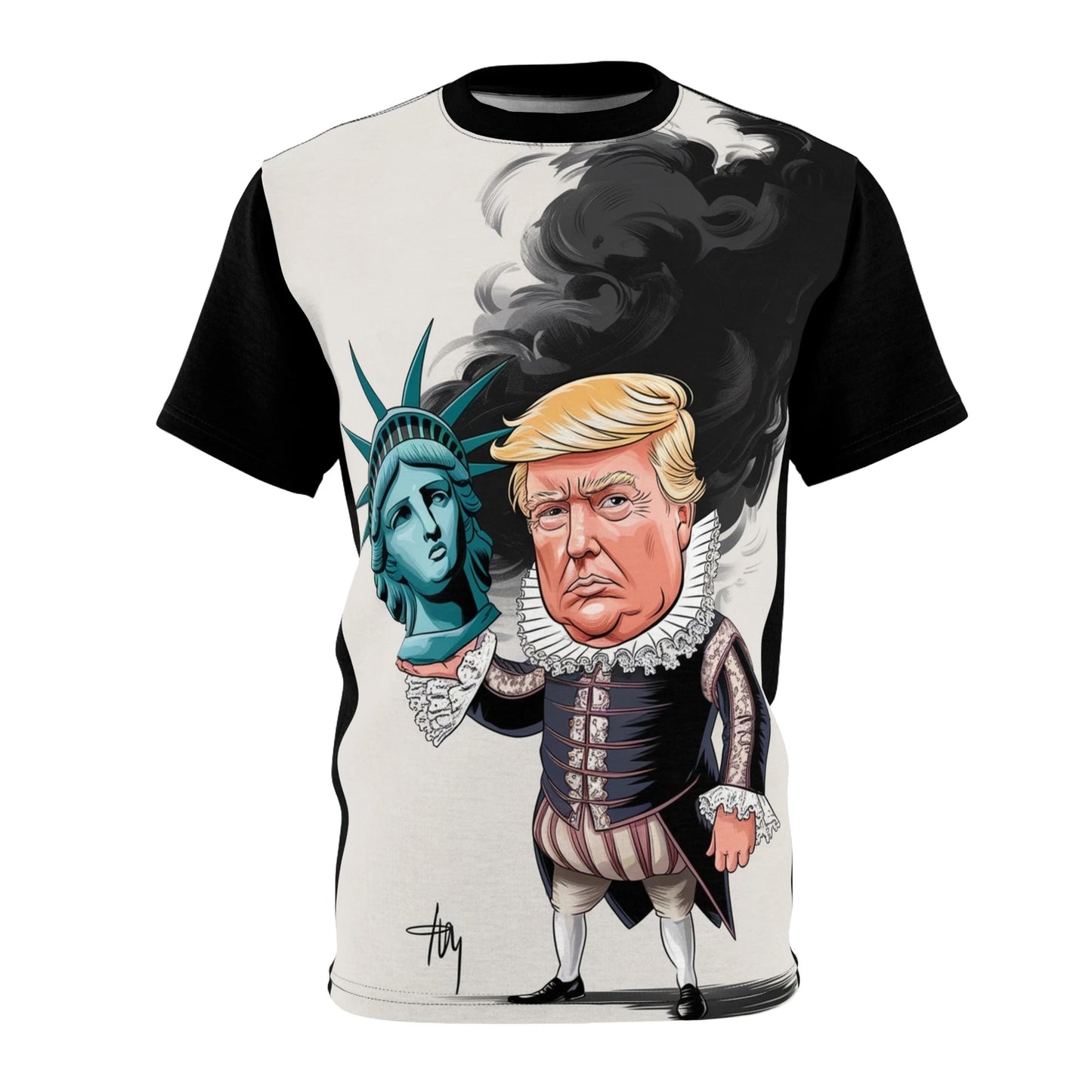 Unisex Cut & Sew Tee Trump caricature original tee men women art gift idea