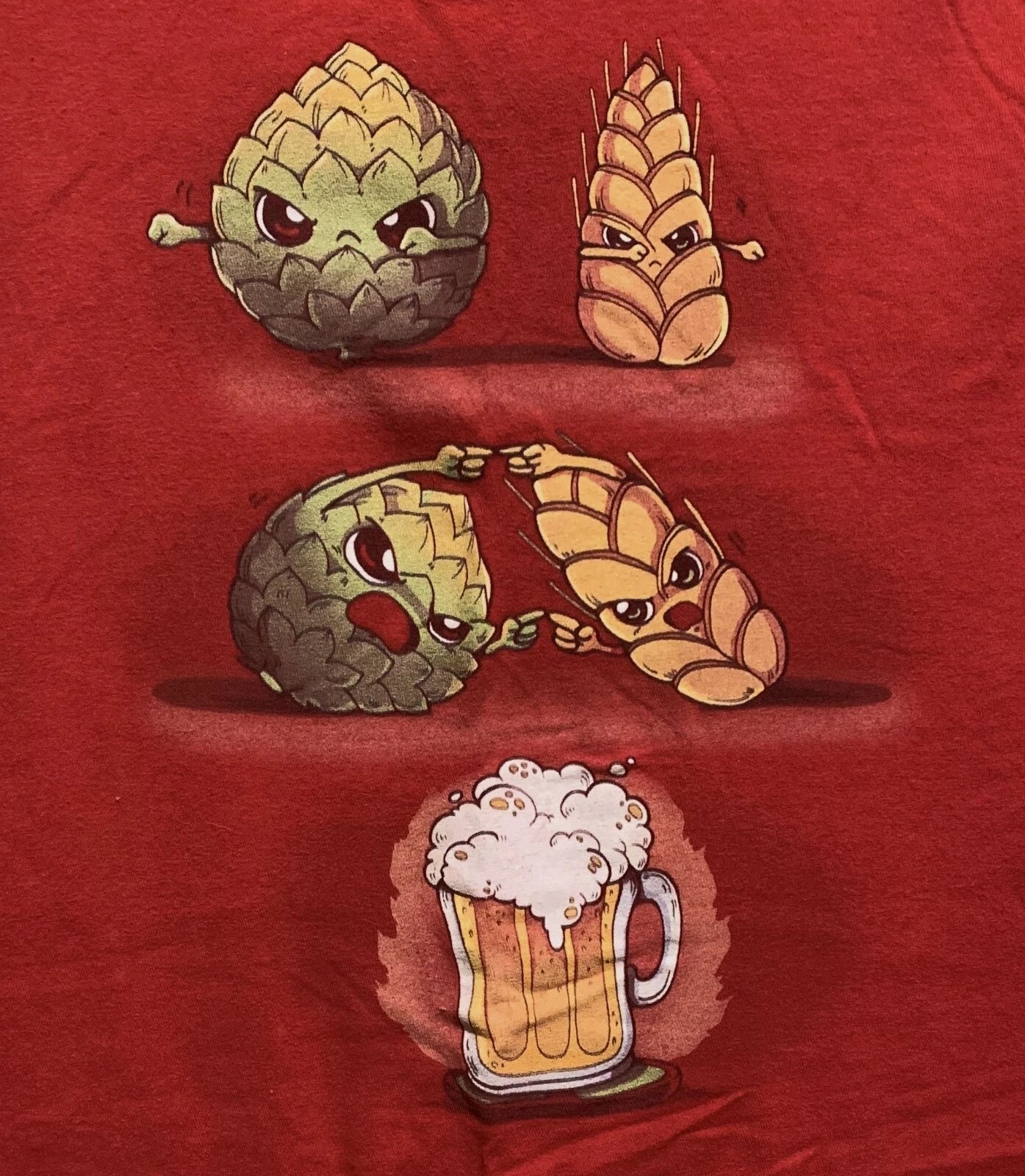 T-Shirt LRG "Hops vs Barley" Beer Wins! T-Shirt