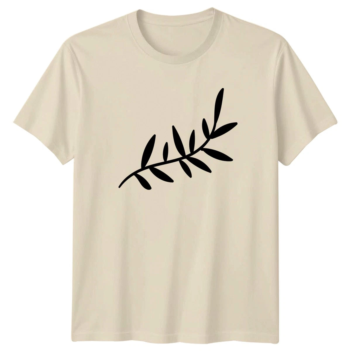 Simple Organic Leaf Branch Design T-Shirt Botanical Nature Birthday Gift