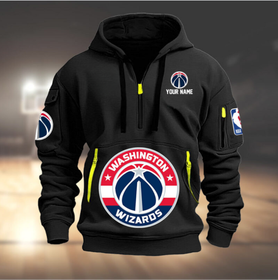 Personalize Washington Basketball Team Quarter Zip Hoodie