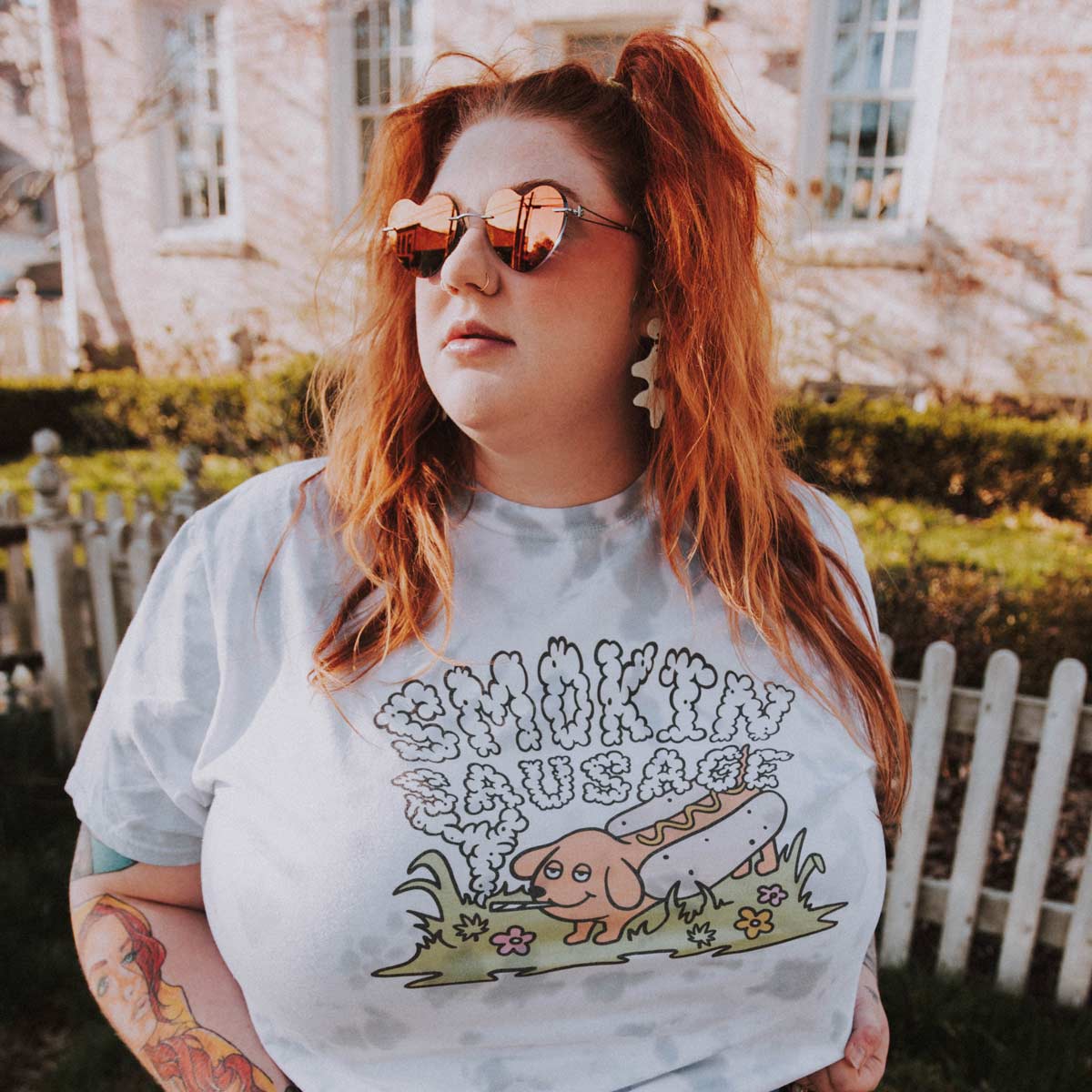 smokin' sausage unisex tee | tie-dye