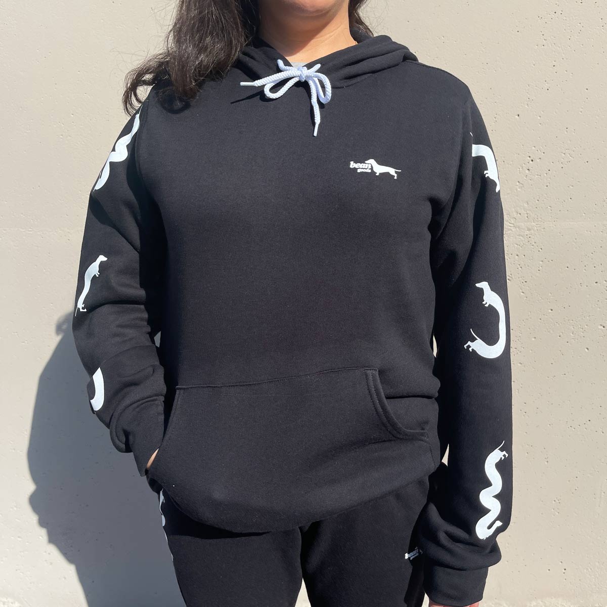 squiggly ween unisex premium hoodie sweatshirt | black