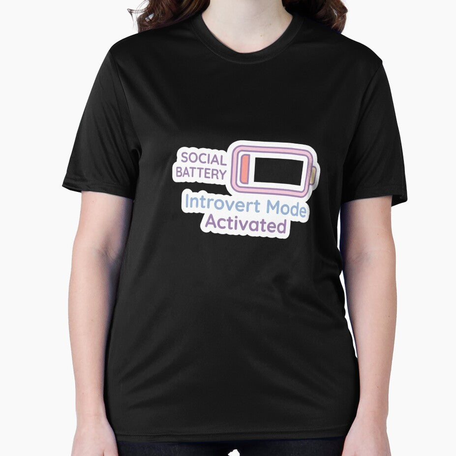 Introvert Mode Activated Funny Social Battery Sticker by CutePlix
