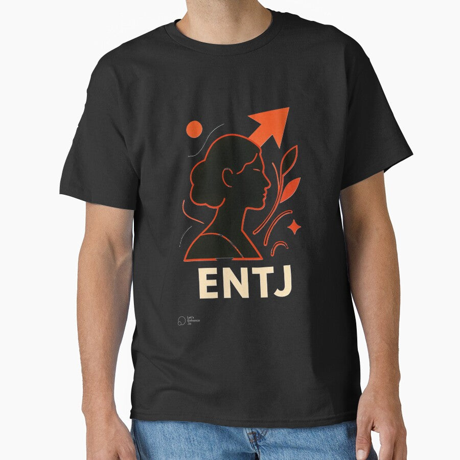 ENTJ Personality Abstract Art – MBTI Design (Center Print) by W-Rm
