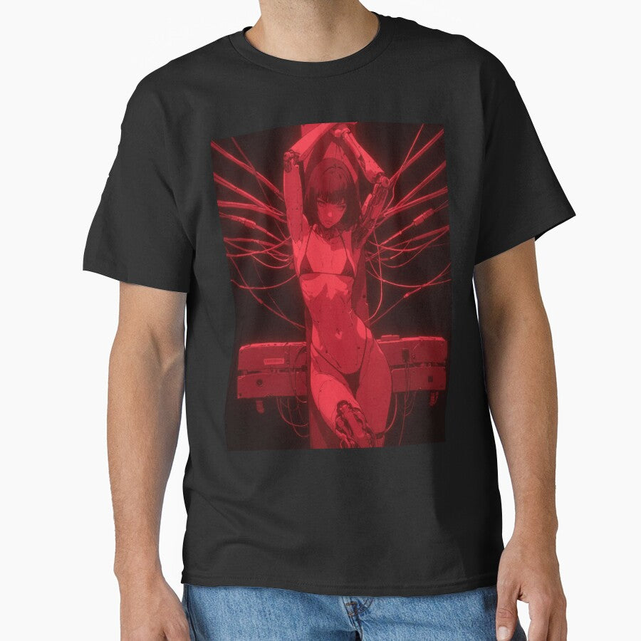cyberpunk upside down cross anime lady by bootleg chronicles