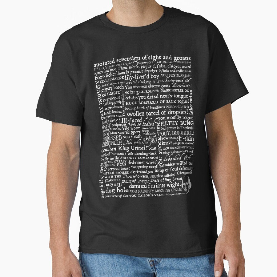Shakespeare Insults White Text Edition (by incognita) by Styled Vintage