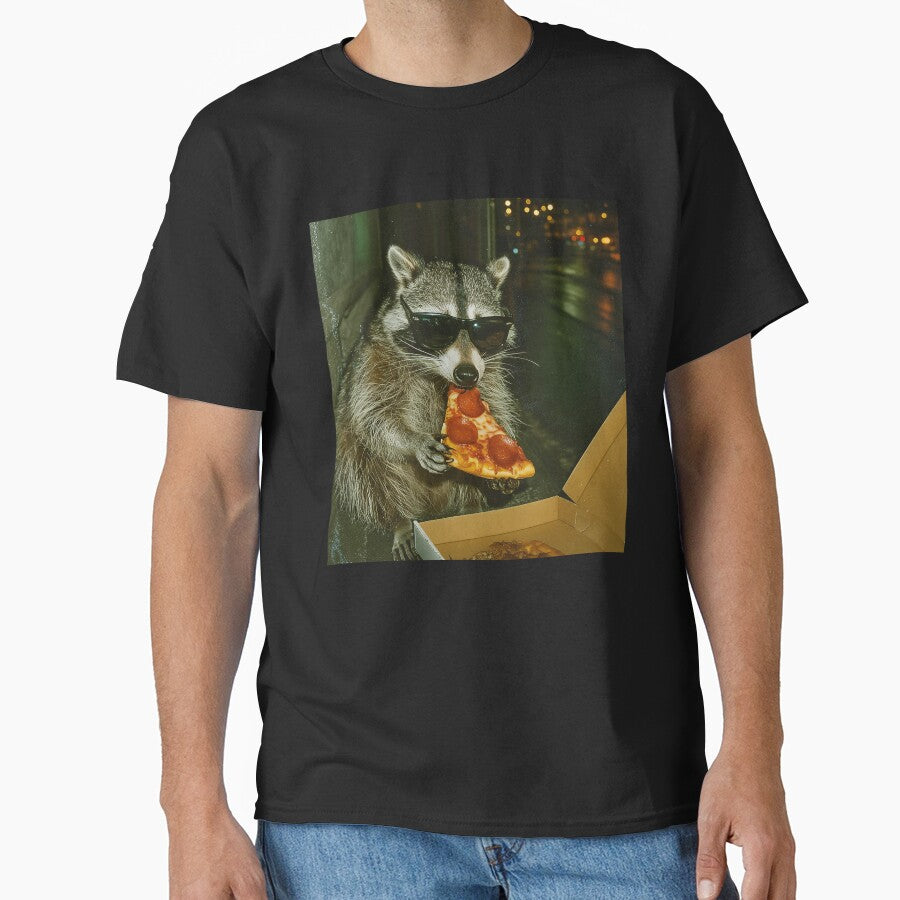 Raccoon Eating Pizza Vintage Meme by MelenebStore