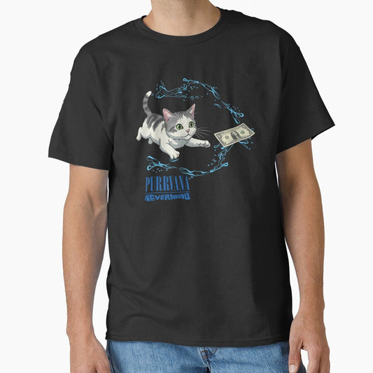 Purrvana Nevermind Cat – Funny Rock Music Parody Art by Robert "Hellfish" Fonseca