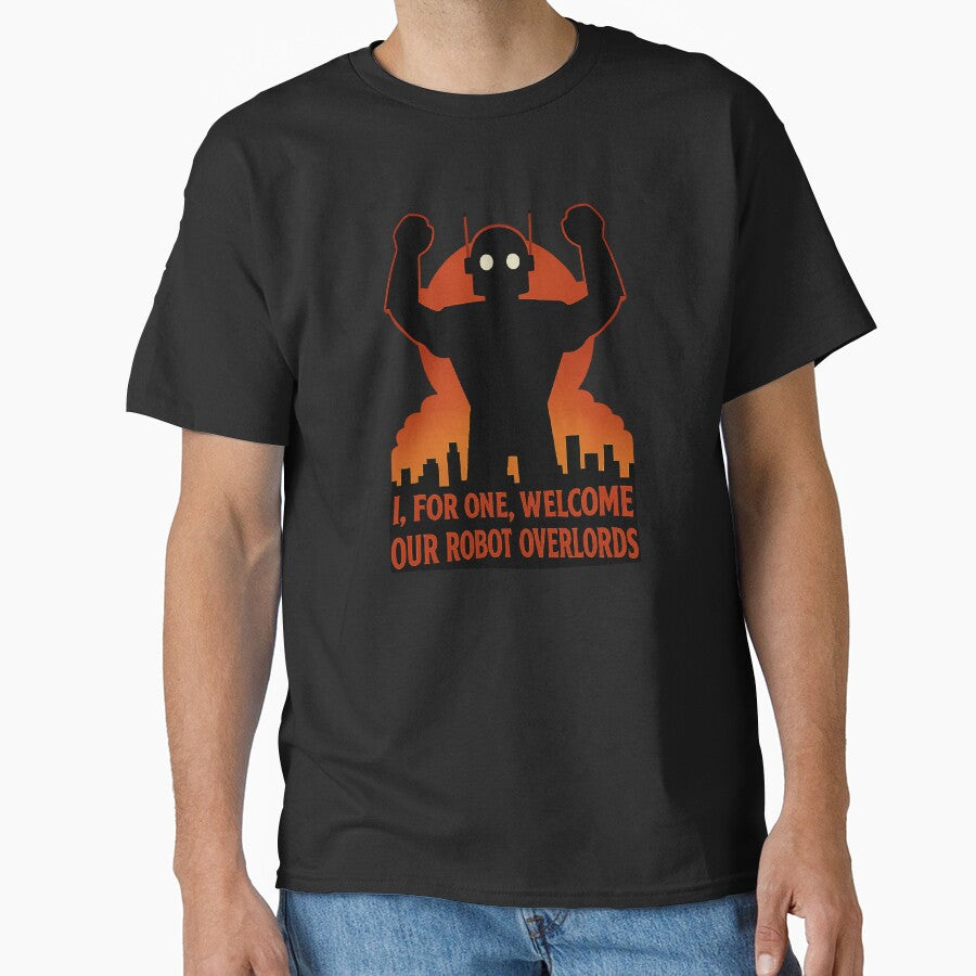 Welcome Robot Overlords Retro Sci Fi AI Humor by The Junto Shop