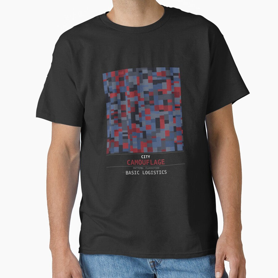 City Camouflage Urban Pattern T-Shirt | Pixel Camo Street Military Gift by Kajzerka