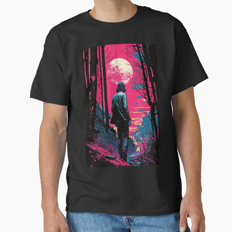 A man looking to the moon by Ovnil