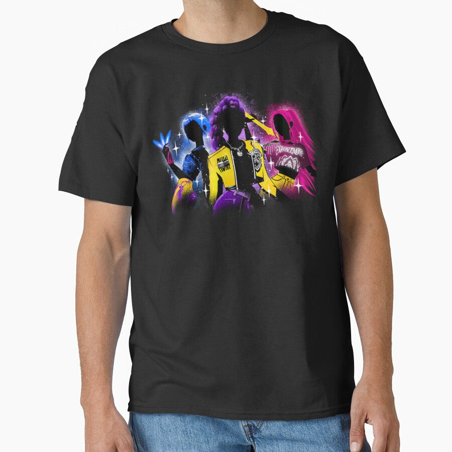 Huntrix Shadow Neon Shirt, K-Pop Demon Hunter Anime Team Tee by Rhastasnixon