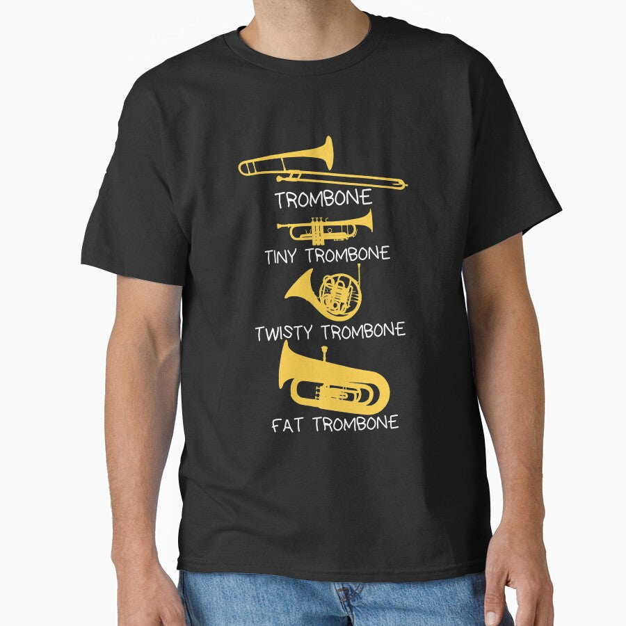 Funny trombone gift, Marching Band, Concert Band - Funny types of trombones by HEJAshirts