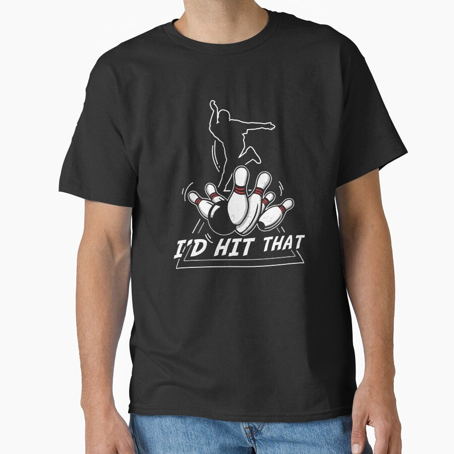 Vintage Bowling Gift Design Dad Joke - I'd Hit That product by Lisbob