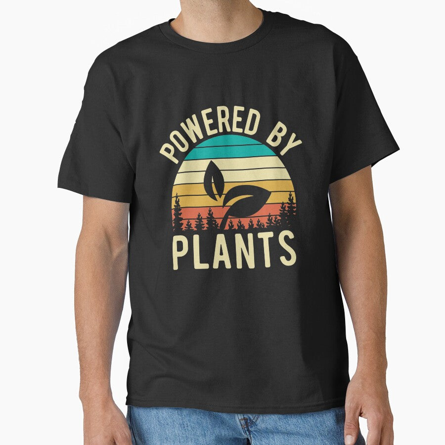 Powered by Plants Vegan Retro Design by MarinaBDesigns