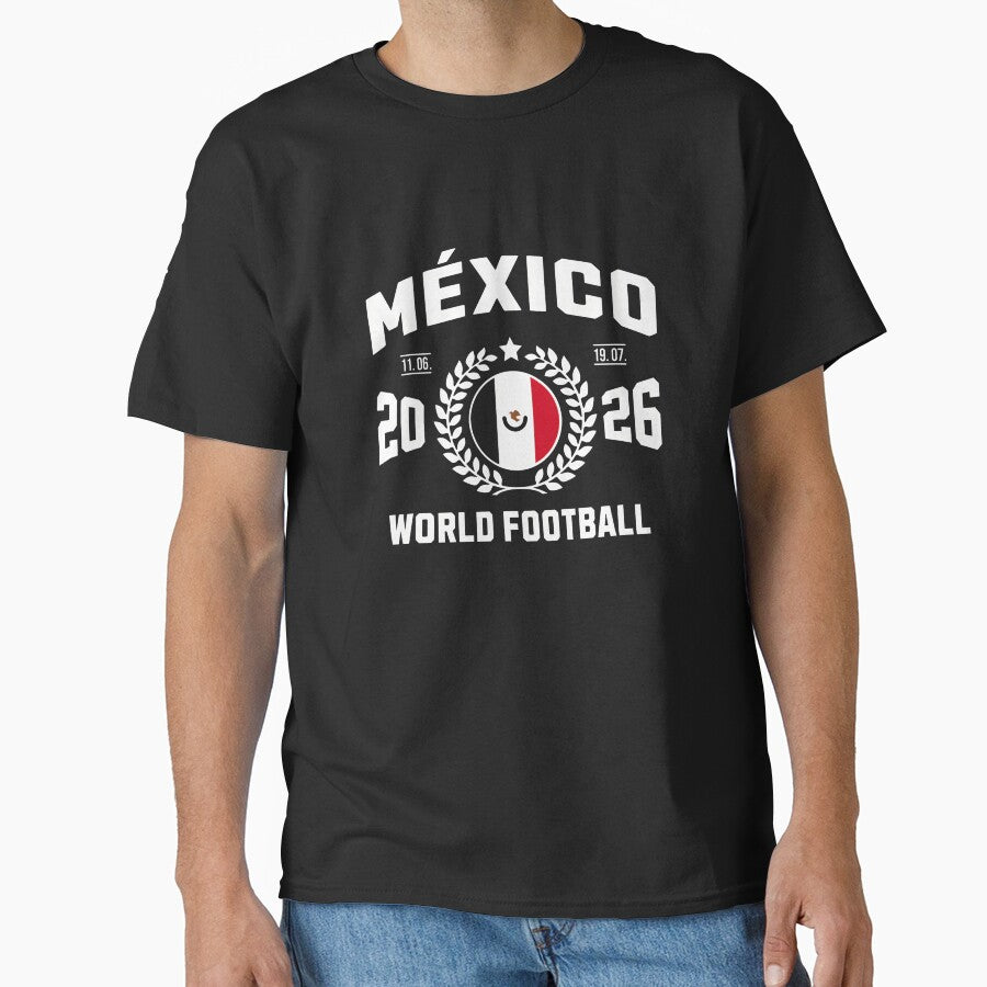 Mexico Football Supporter 2026 Badge Design T-Shirt_83999123 by kevincuellar