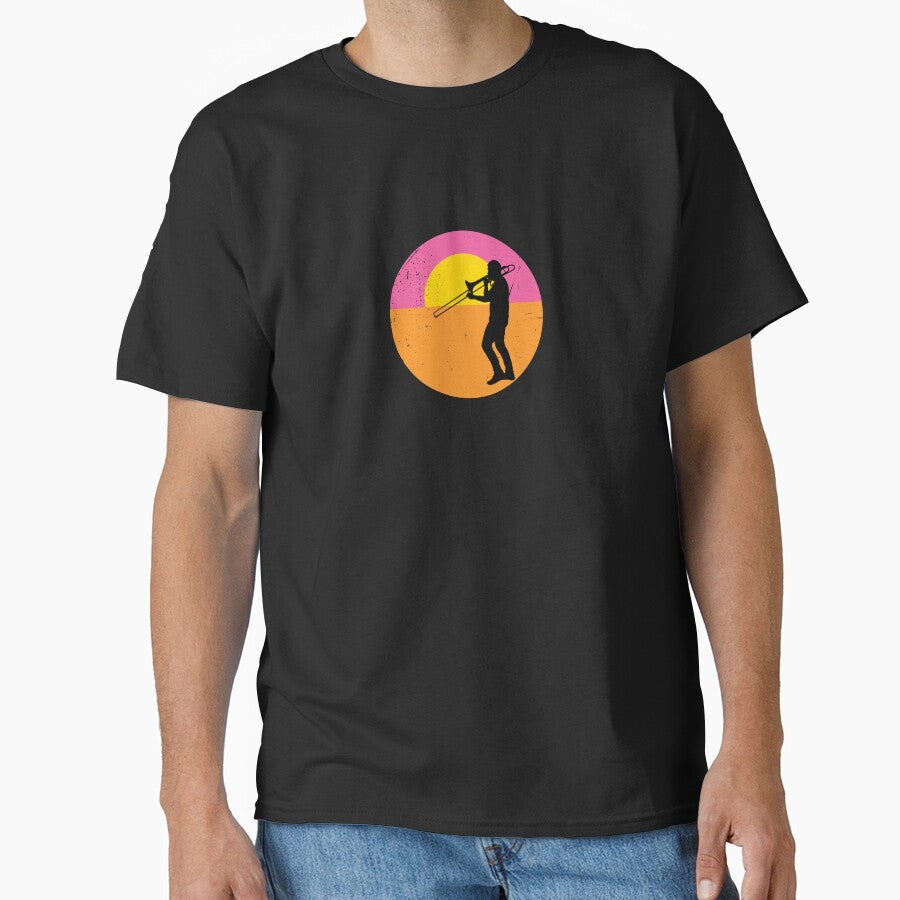 Endless Summer Trombone player silhouette by tdimillo