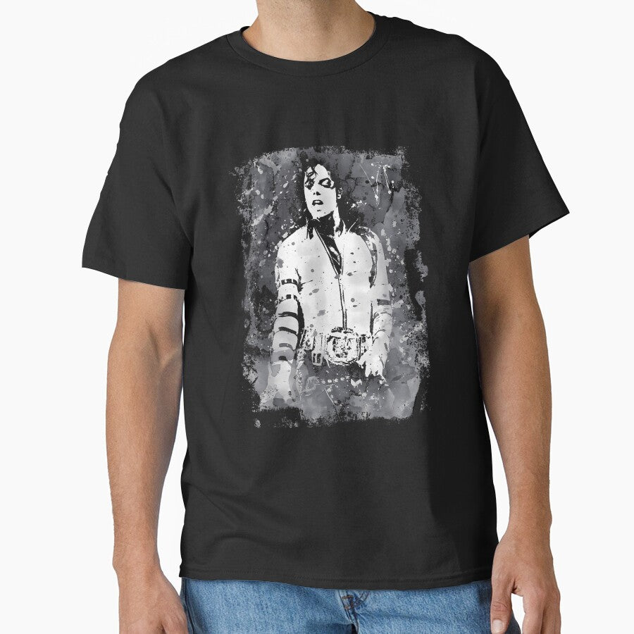 Michael Jackson Bad World Tour 1988 Black And White Splatter by NADEEMMT2