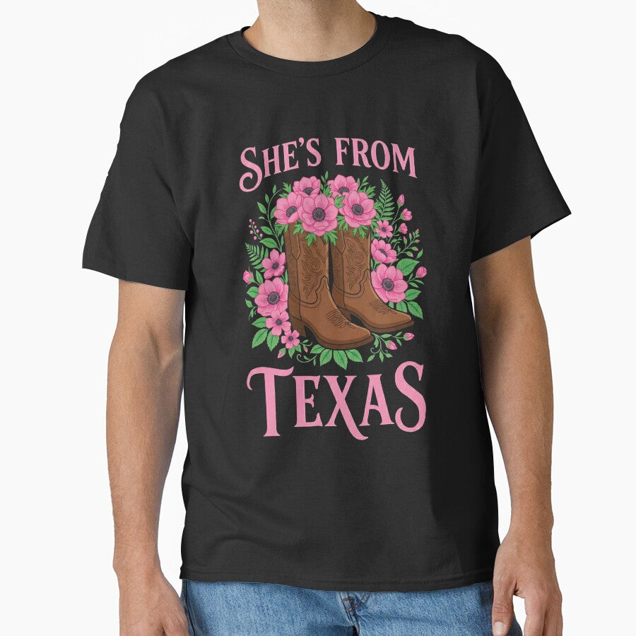 She's From Texas Floral Cowgirl Boots by G350