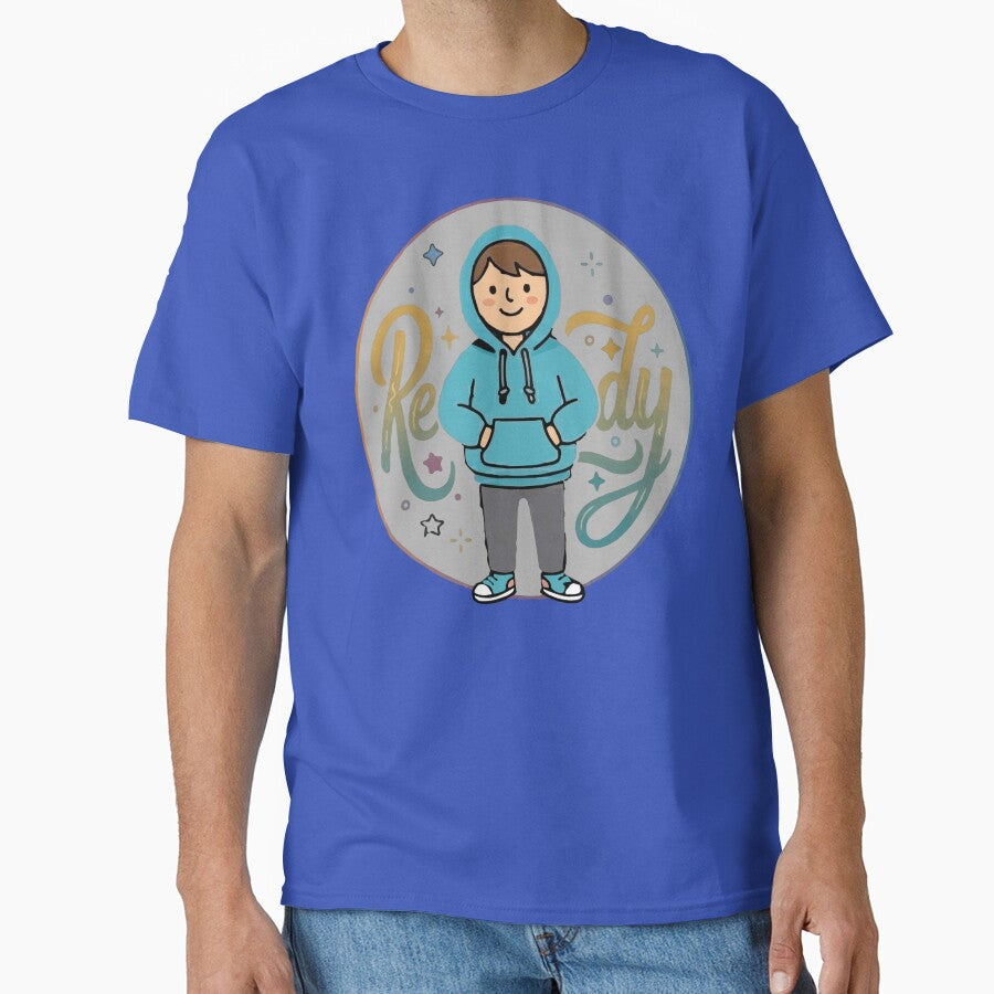 Cute Ready Boy Hoodie Character Illustration by BestChoiceService