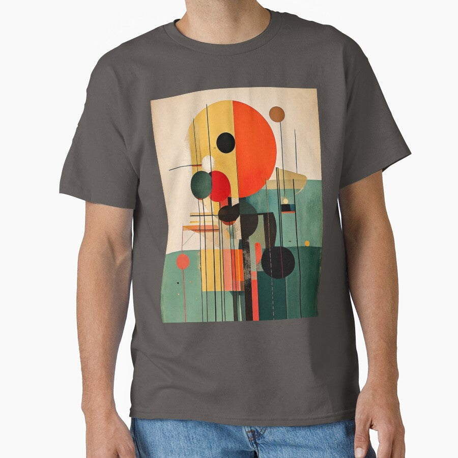 Mid-Century Modern Geometric Abstract Art – Retro 50s Inspired Minimalist Design by CattlettArt