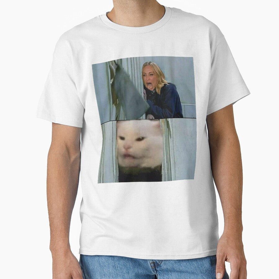 Woman yelling at cat meme by Psyche-Lab
