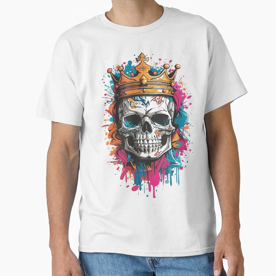 colorful crowned skull by Impacto-Visual