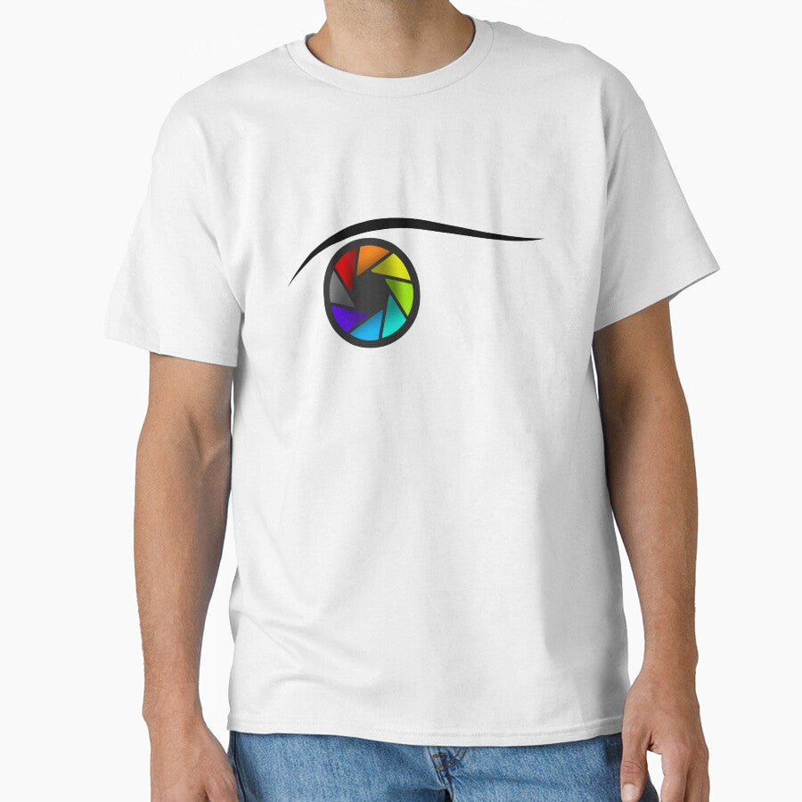 Eye Photo : Womens Graphic Tees Short Sleeve Cotton Eye Print Neon by comlaza