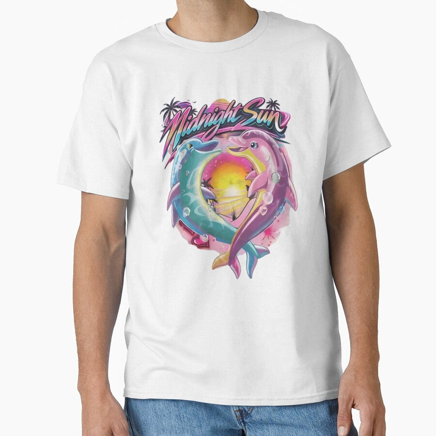 Vintage Zara Larsson Midnight Sun Dolphin Graphic, Retro Pop Concert Tee by HyphThonia